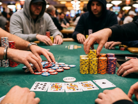 Chip Race i poker: Sådan bliver de mindste chips samlet ind uden at nogen taber på det